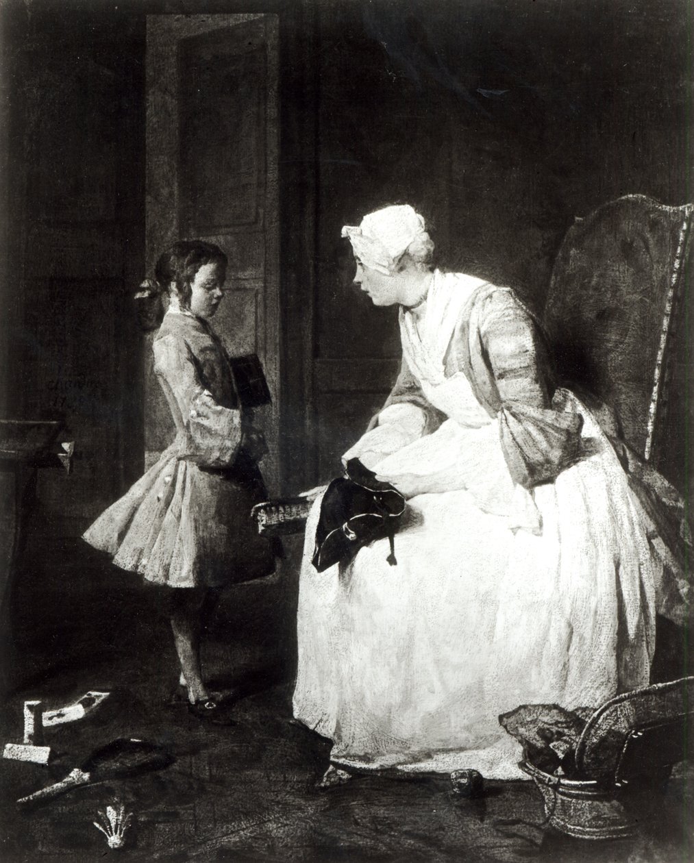 A governanta, 1739 de Jean Baptiste Simeon Chardin