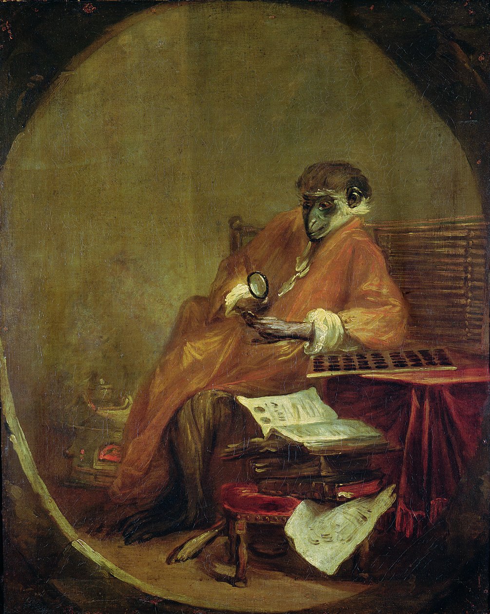 O macaco antiquário, 1740 de Jean Baptiste Simeon Chardin