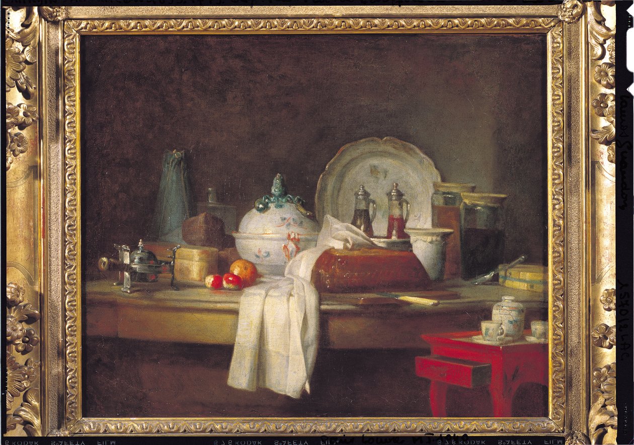 A bagunça dos oficiais ou os restos de um almoço, 1763 de Jean Baptiste Simeon Chardin