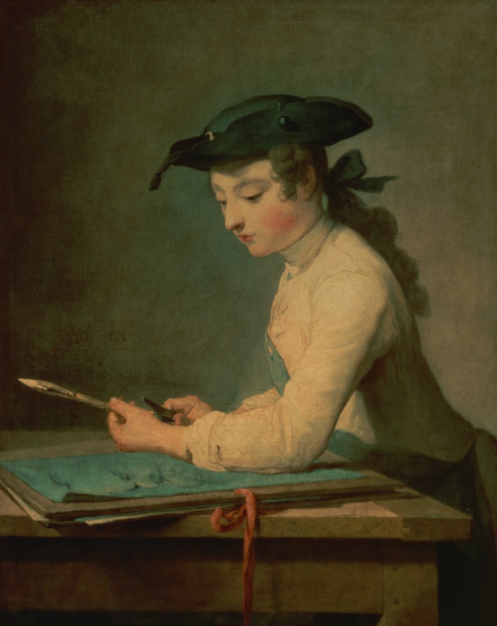 O jovem desenhista, 1737 de Jean Baptiste Simeon Chardin
