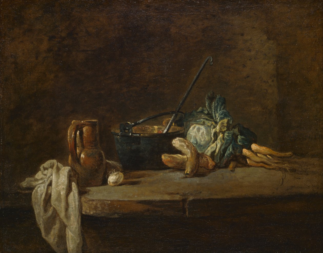 Legumes para a sopa de Jean Baptiste Simeon Chardin