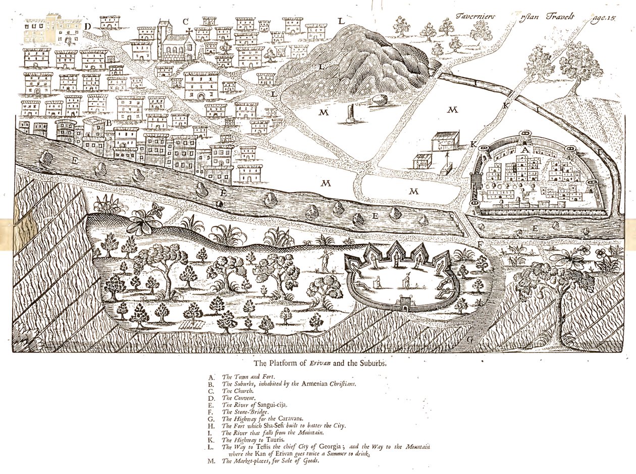 Panorama de Yerevan de Jean Baptiste Tavernier