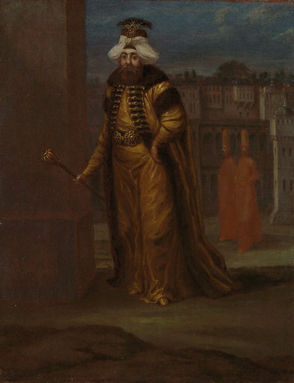 24º Sultão e 103º Califa do Islã, Mahmud I (1696–1754) .Türkçe de Jean Baptiste Vanmour