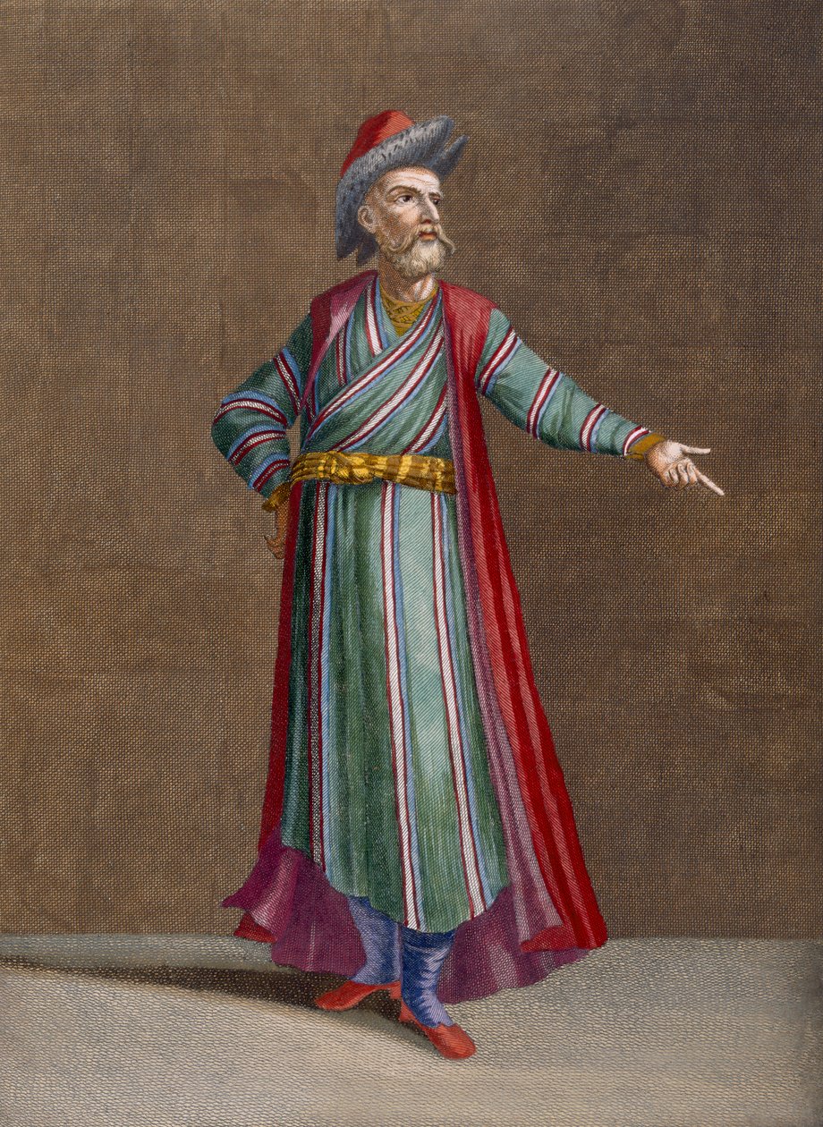 Um armênio da Pérsia, placa 89 de "Coleção de cem impressões representando as diferentes nações do Levante" por Charles de Ferriol, gravado por Pierre Rochefort (c.1673-1728), 1707-08 (col de Jean Baptiste Vanmour