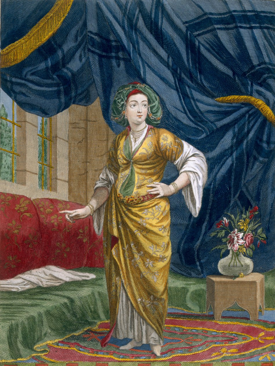 Mulher grega em seu apartamento, c.1708 de Jean Baptiste Vanmour