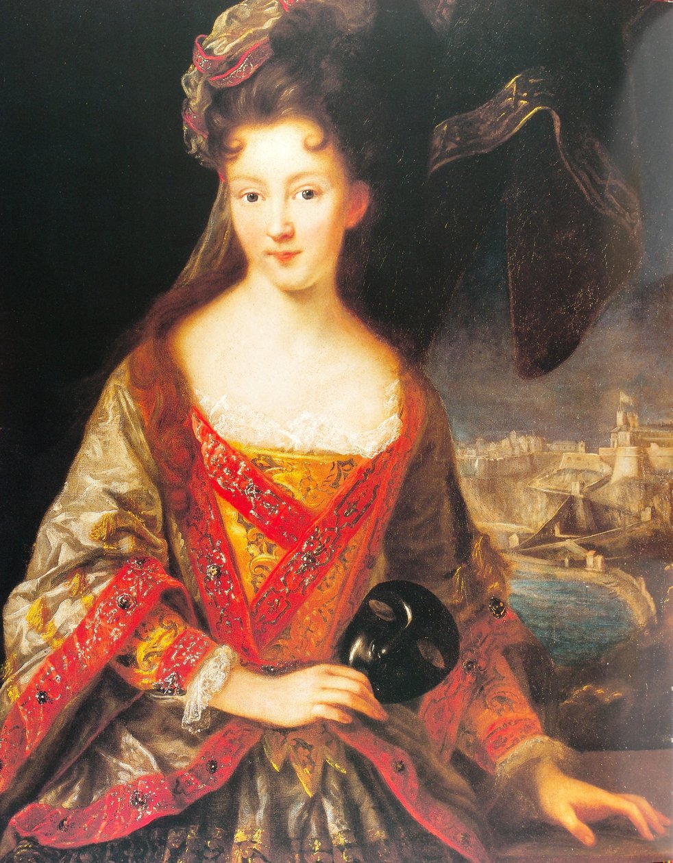 Louise Hippolyte Grimaldi com vista para Mônaco de Jean Baptiste van Loo