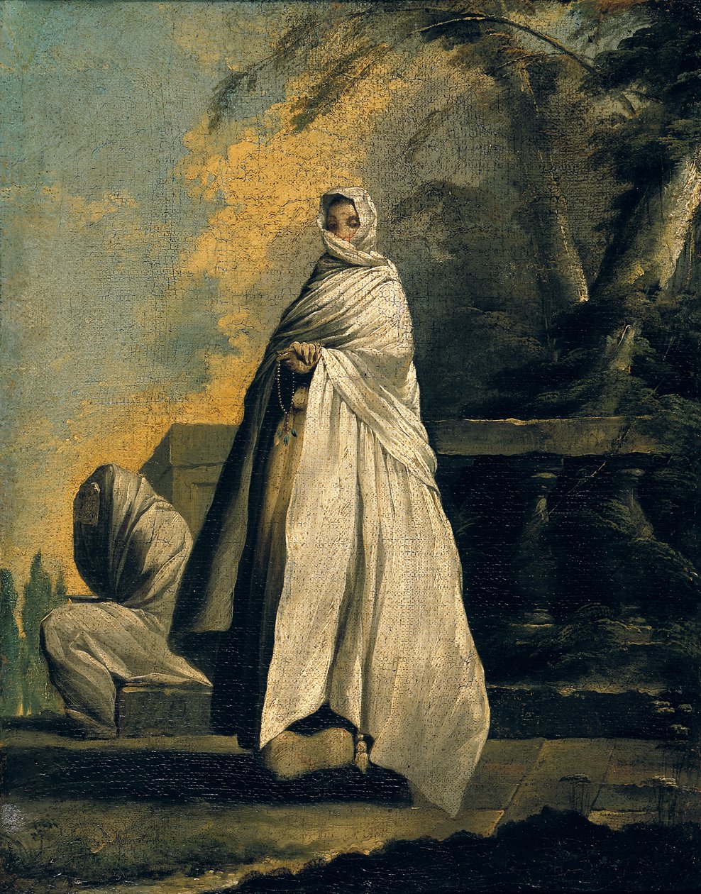 Mulheres drapeadas de branco de Jean Barbault