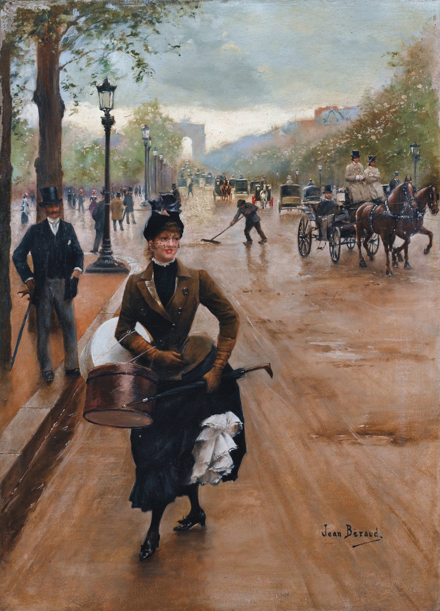 O, milliner, ligado, a, campos, Elysees o, milliner, ligado, a, champs elysees de Jean Beraud