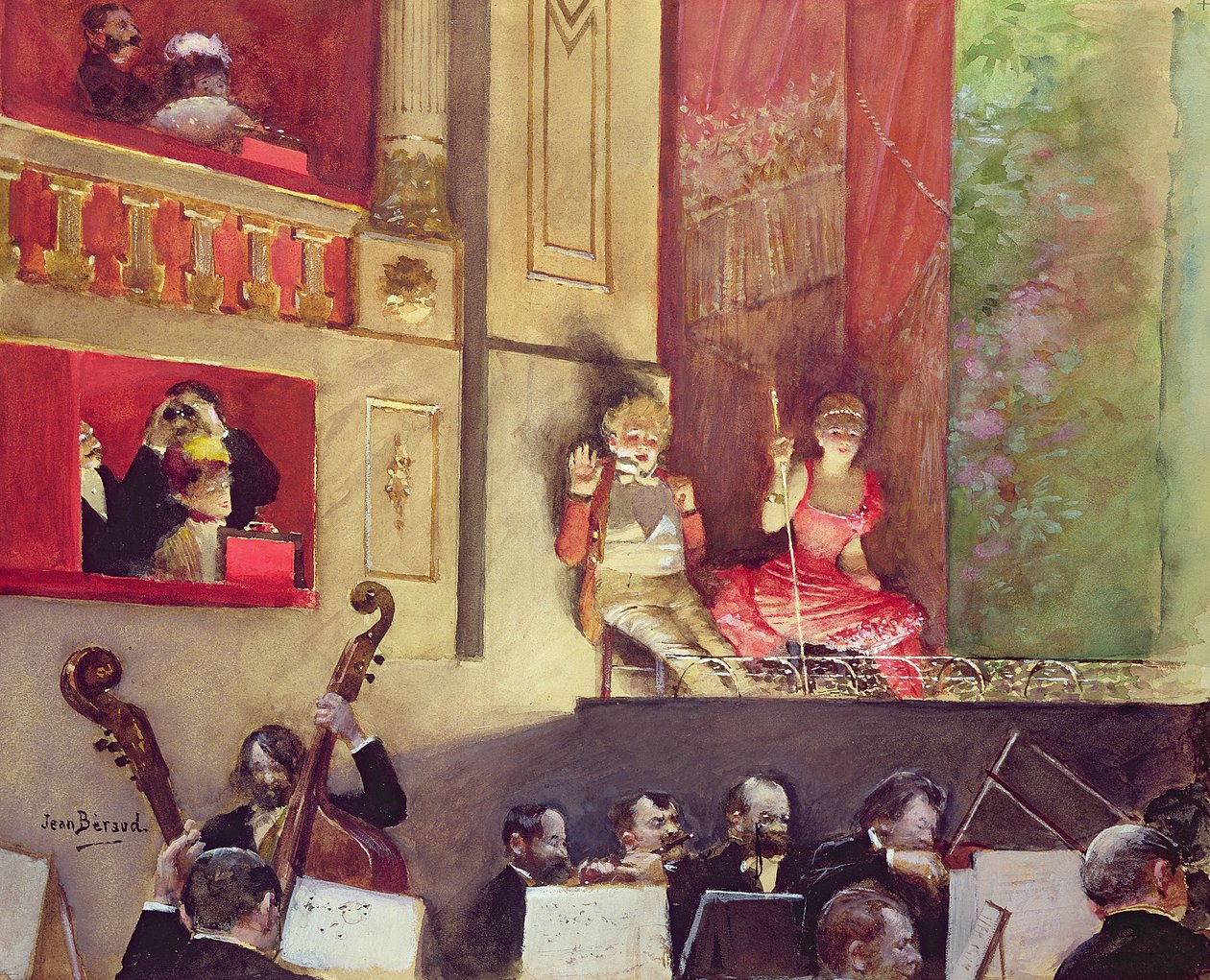 Cafe Concert (guache) de Jean Beraud