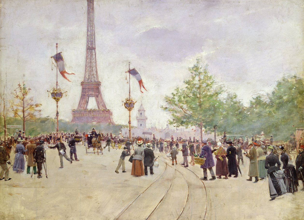 Entrada para a Exposição Universal, 1889 de Jean Beraud