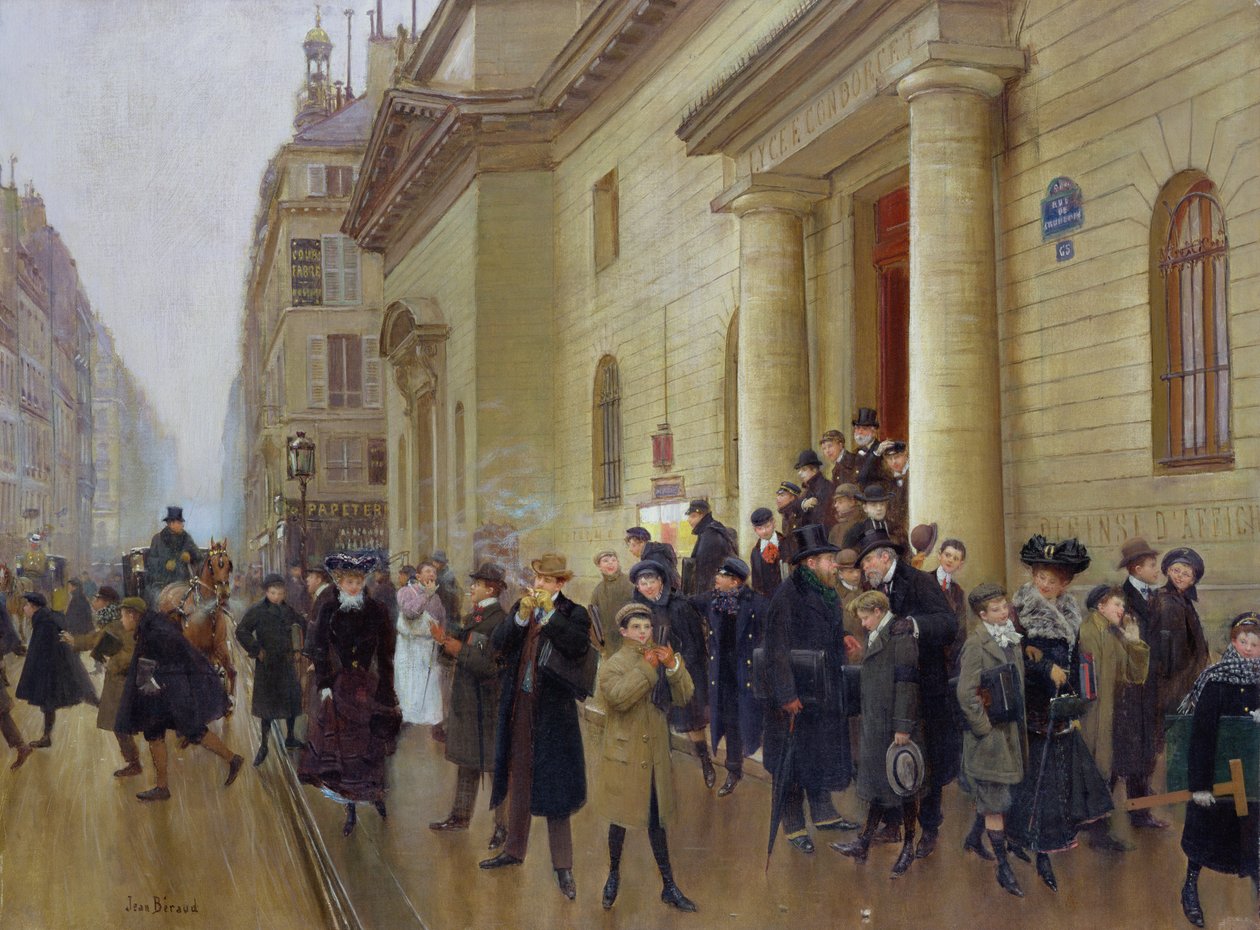 Deixando o Lycee Condorcet, 1903 de Jean Beraud