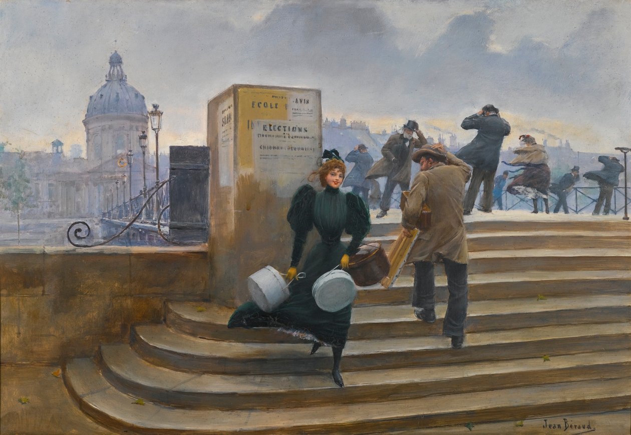 Milliner na Pont des Arts de Jean Beraud