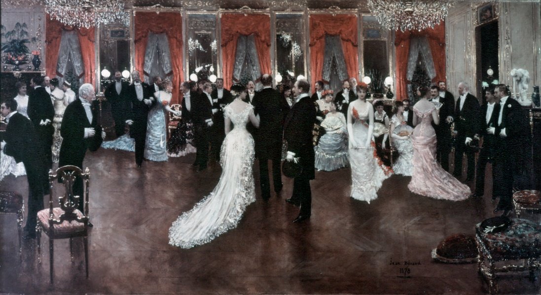 Soiree no Hotel Caillebotte na Rue Monceau em 1878 de Jean Beraud