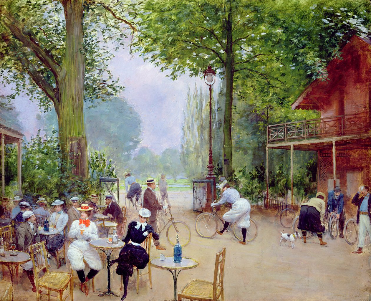 A casa de campo do ciclo no Bois de Boulogne, c.1900 de Jean Beraud