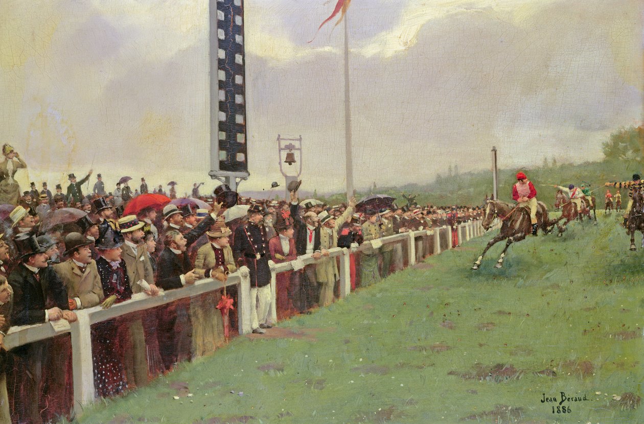 O Curso em Longchamps, 1886 de Jean Beraud
