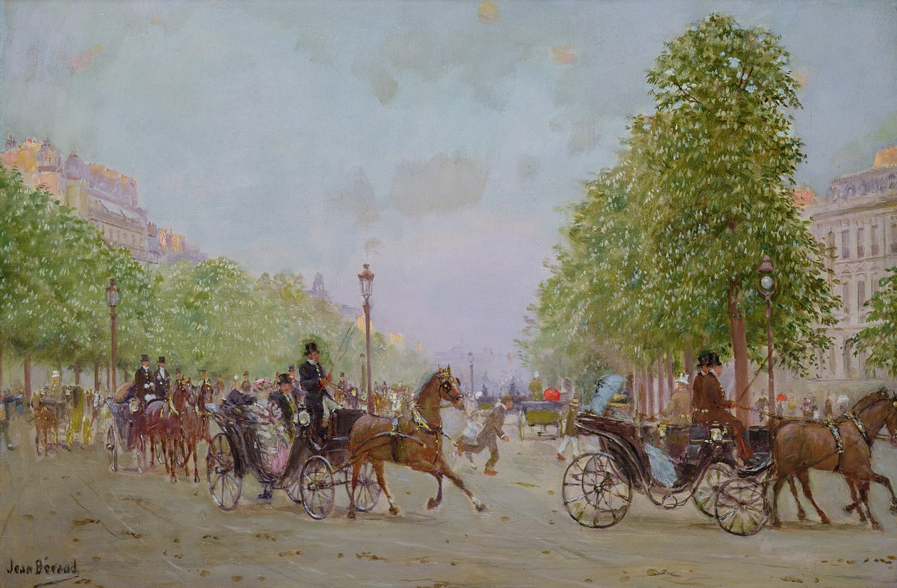 O passeio nos Champs-Elysées de Jean Beraud