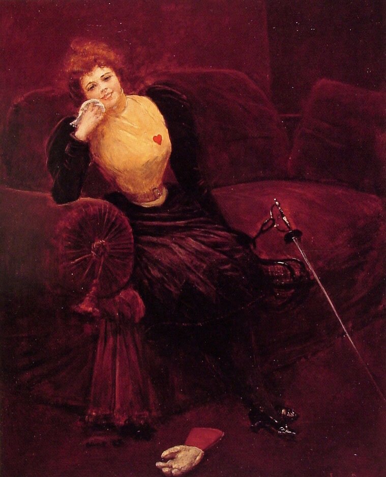 Um esgrimista Um espadachim de Jean Beraud