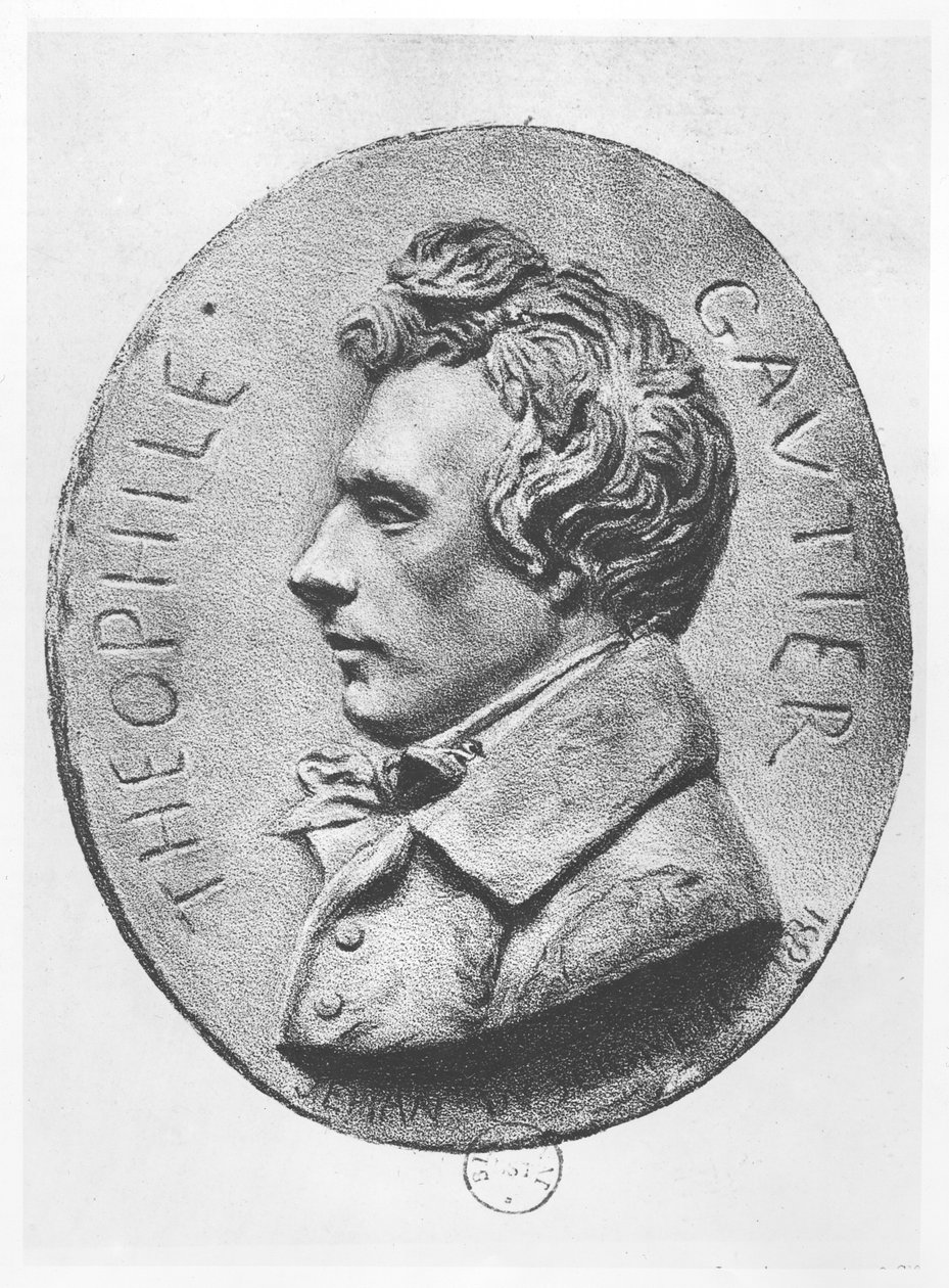 Medalhão de Théophile Gautier de Jean Bernard Duseigneur