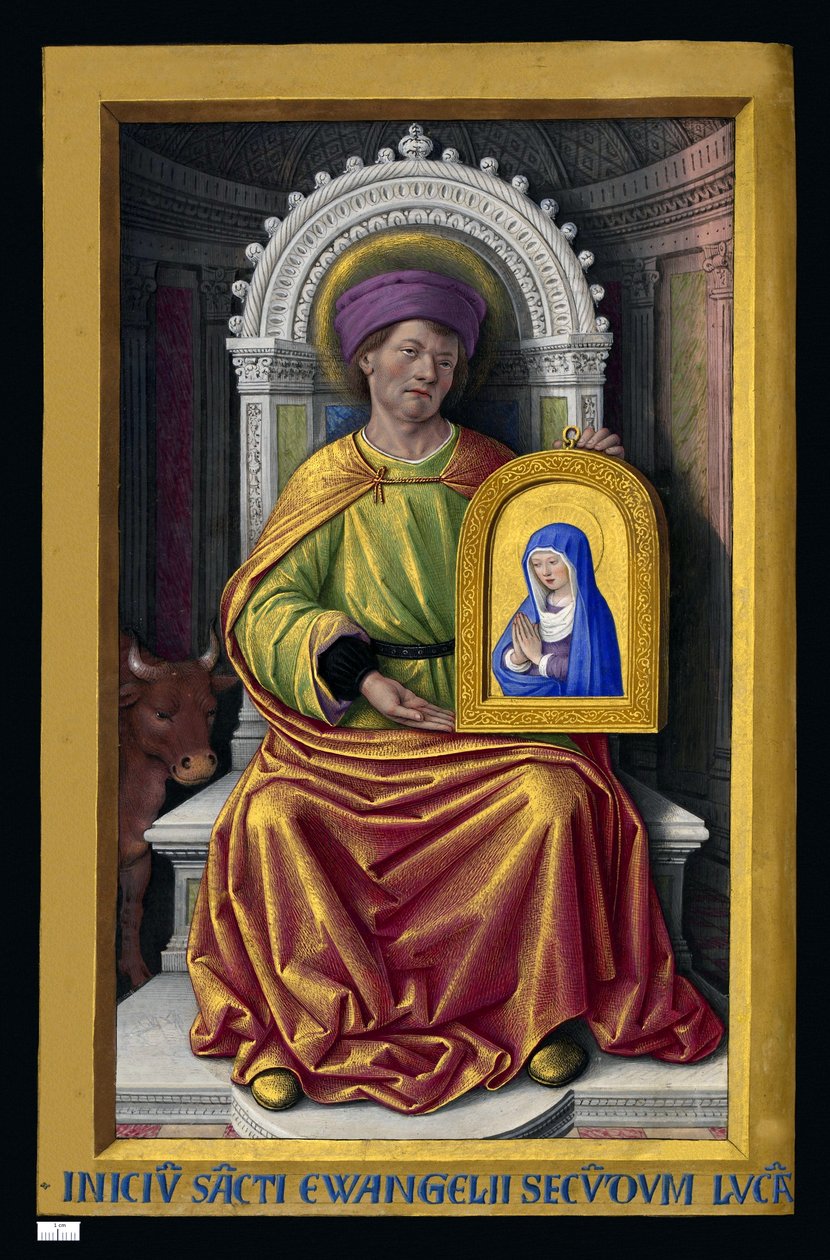 Lucas o evangelista de Jean Bourdichon