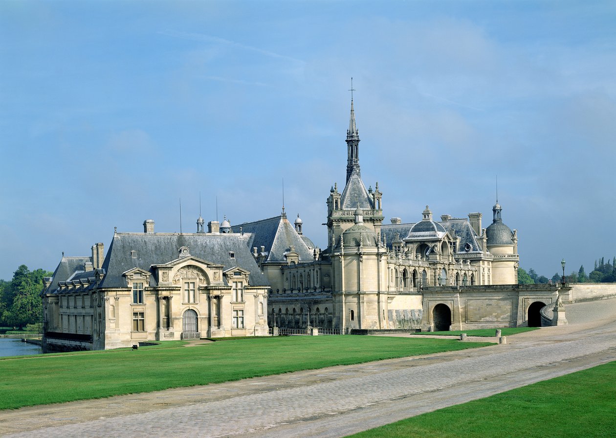 O Petit Chateau, também chamado de Chatelet ou Capitainerie, a torre da capela e o Grand Chateau, c.1560 de Jean Bullant