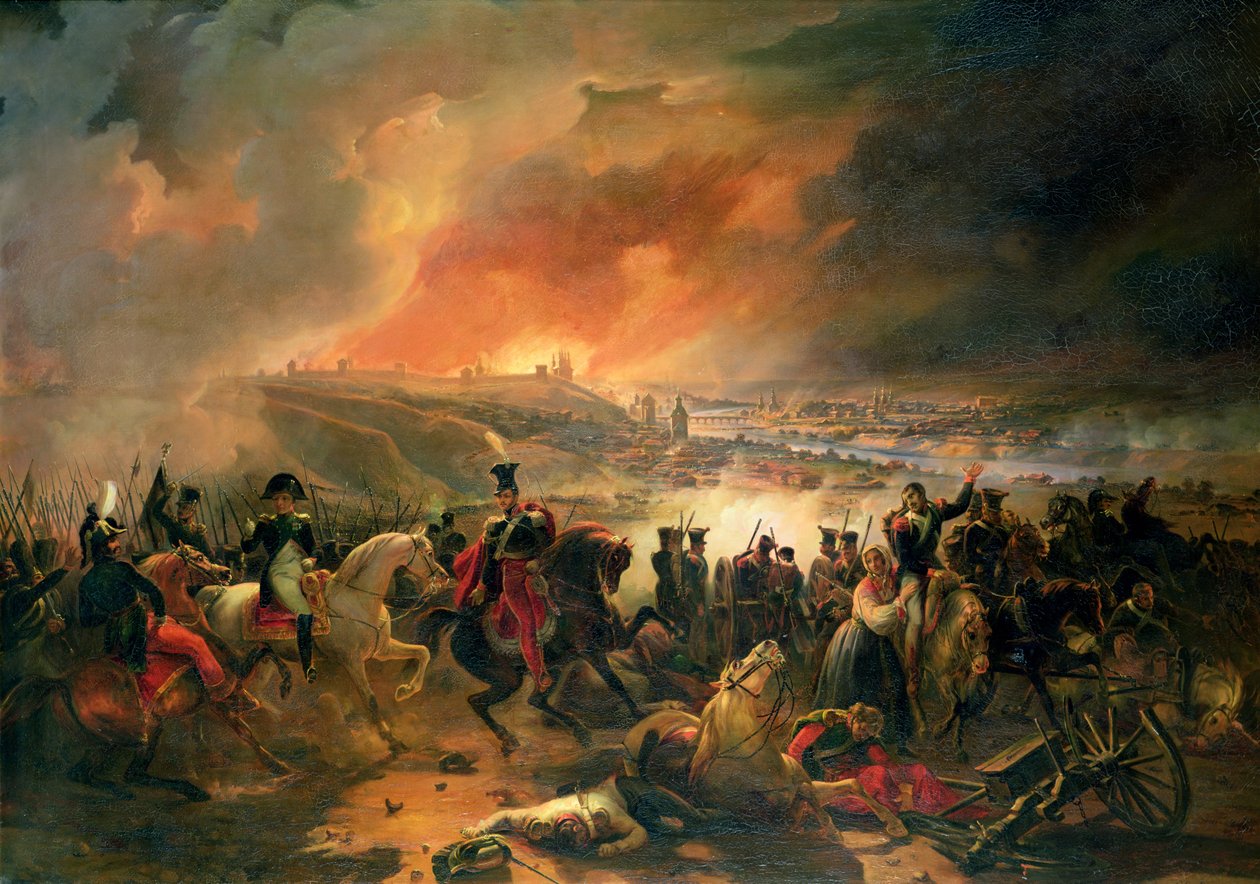 A Batalha de Smolensk, 17 de agosto de 1812, 1839 de Jean Charles Langlois