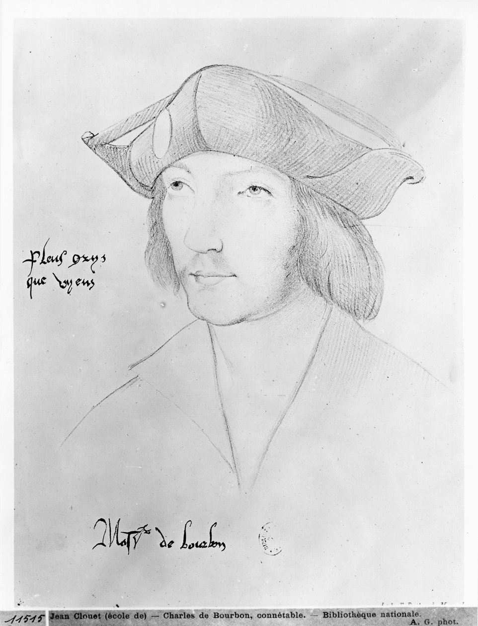 Charles de Bourbon (1490-1527) século XVI de Jean Clouet