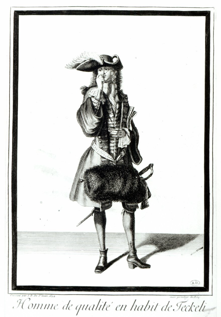 Um nobre no vestido de Teckeli, 1694 de Jean Dieu de Saint Jean