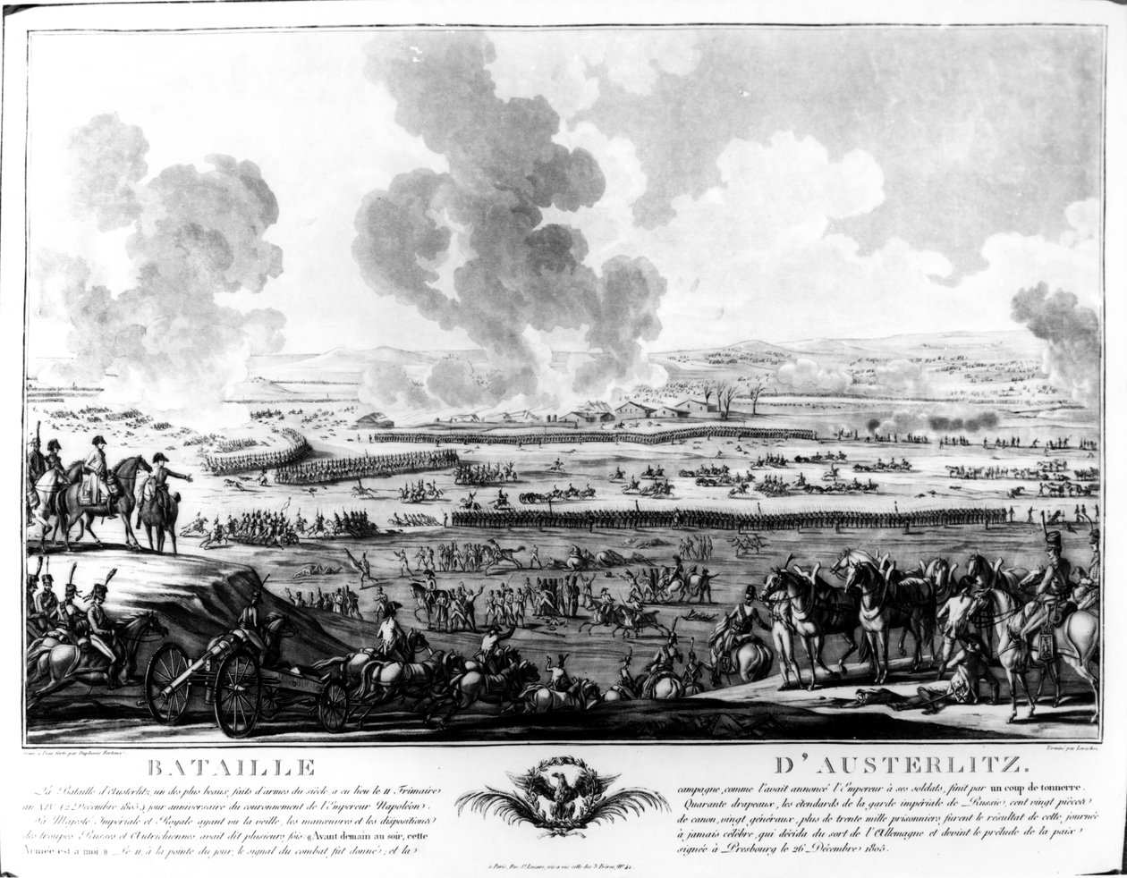 A Batalha de Austerlitz, 2 de dezembro de 1805 de Jean Duplessi Bertaux