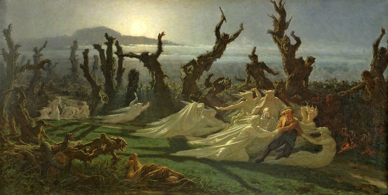 As lavadeiras da noite c.1861 de Jean Edouard Dargent