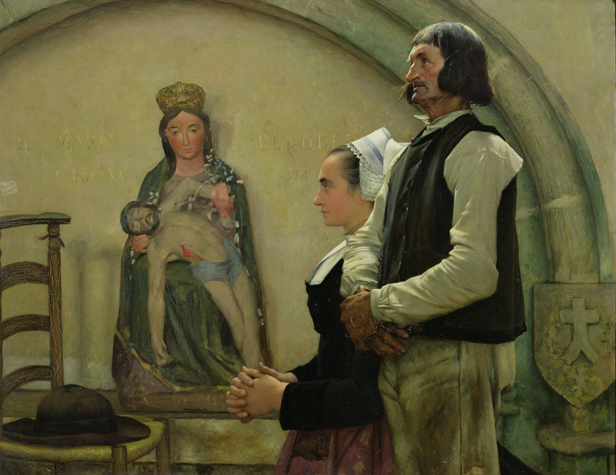 Visitando a Virgem de Benodet, 1898 de Jean Eugene Buland