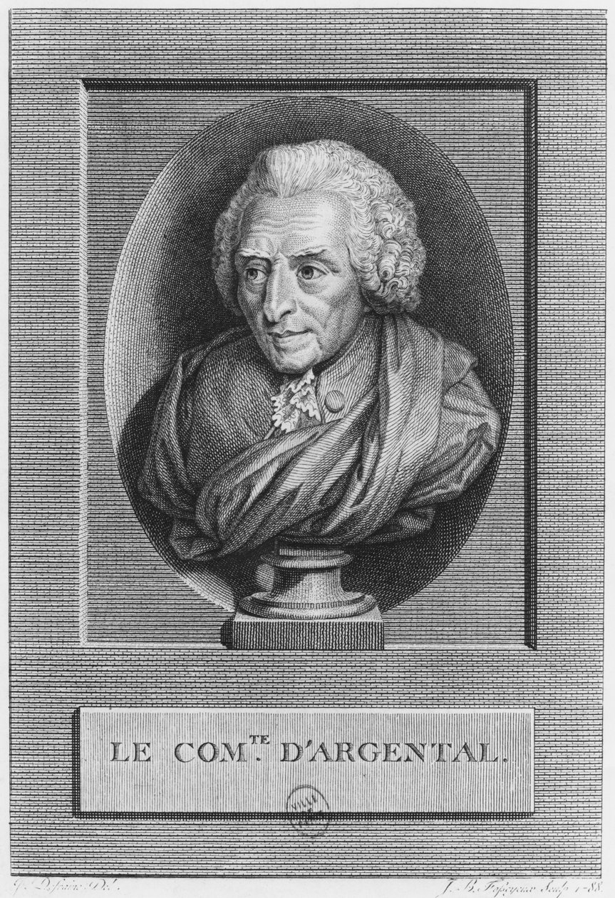 Charles Augustin de Ferriol, Conde de Argental, gravado por Jean Baptiste Fosseyeux (1752-1824) 1788 de Jean Florent Defraine