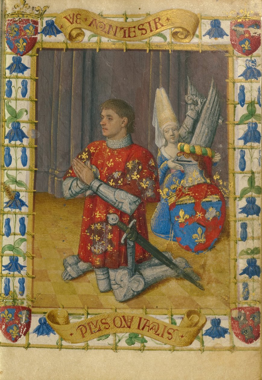 Simon de Varie ajoelhado em oração de Jean Fouquet