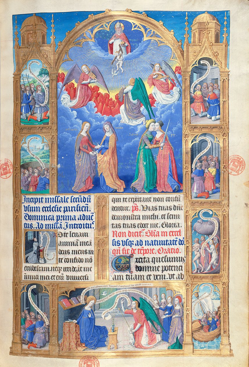 Ms 412 Página de abertura da Missel de Paris, c.1475 de Jean Fouquet