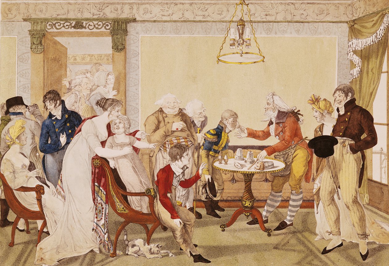 O Conjuror, gravado por Louis Charles Ruotte, c.1807 de Jean Francois Bosio