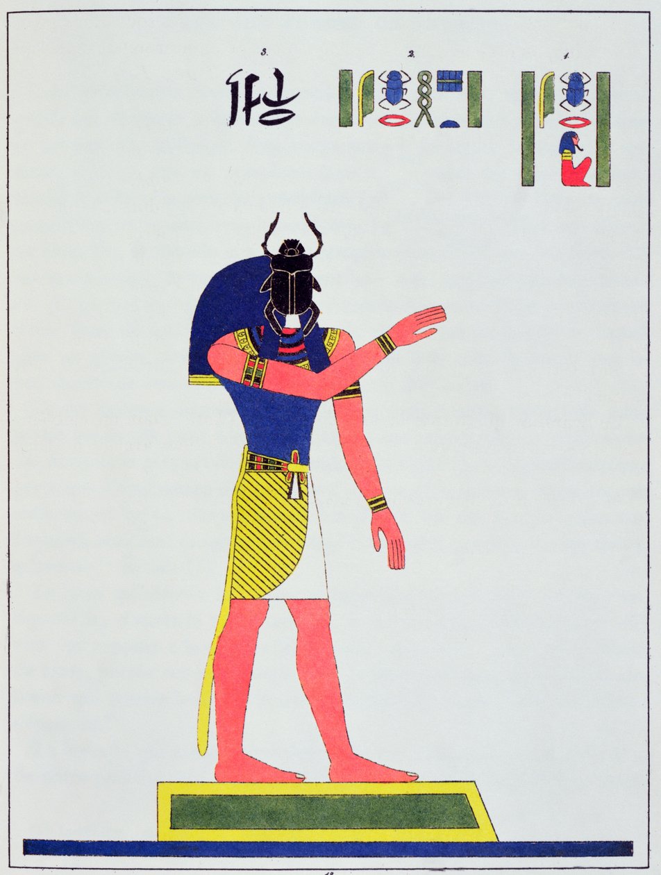 O deus, Khepri, 1823 de Jean Francois Champollion