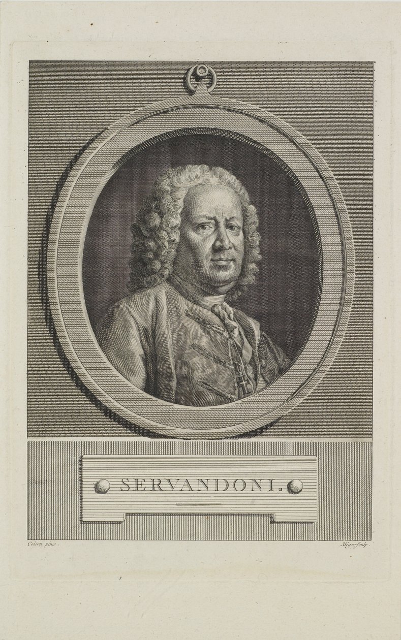 Servandoni, gravado por Simon Charles Miger (1736-1820), c.1766 de Jean Francois Colson