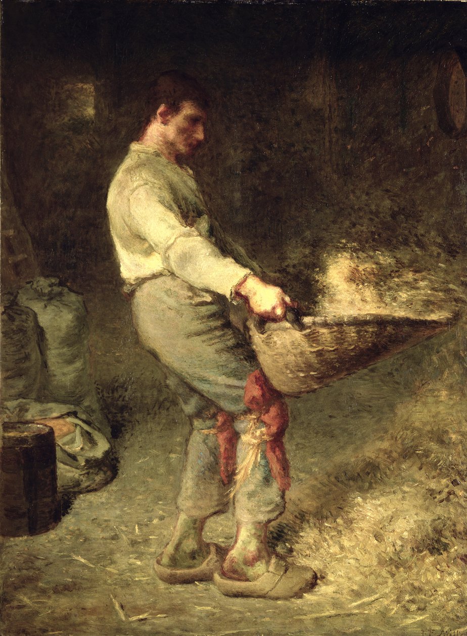 Um Winnower, 1866-68 de Jean Francois Millet