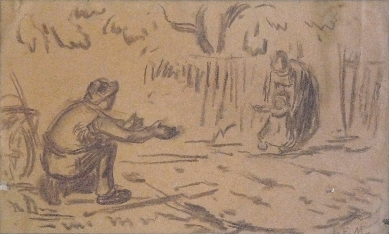 Estudo preparatório para os primeiros passos de Jean Francois Millet