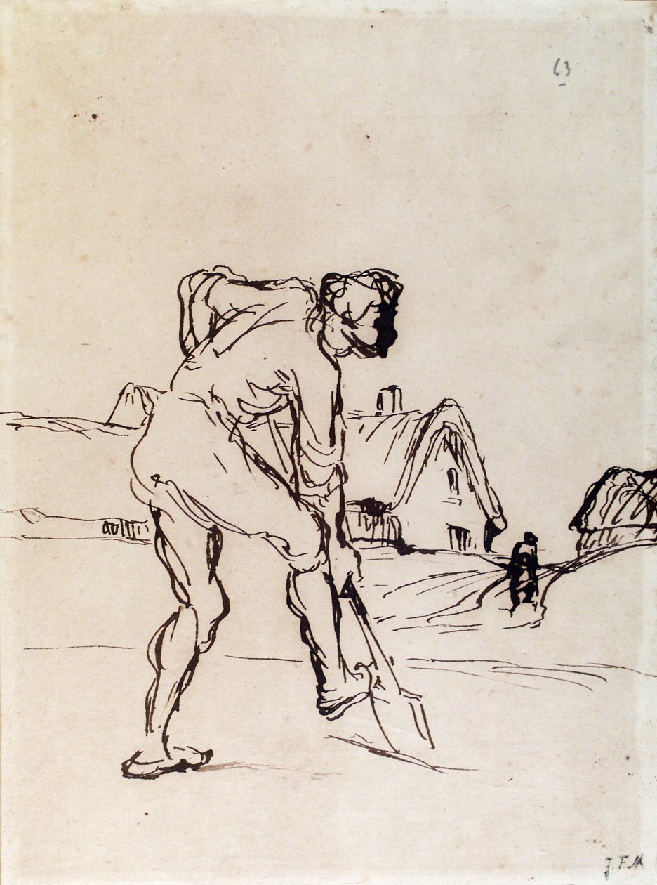 Camponês Escavação de Jean Francois Millet