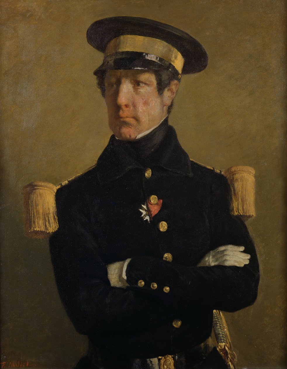 Pierre Claude Aimable Gachot, Tenente Naval, c. 1845 de Jean Francois Millet