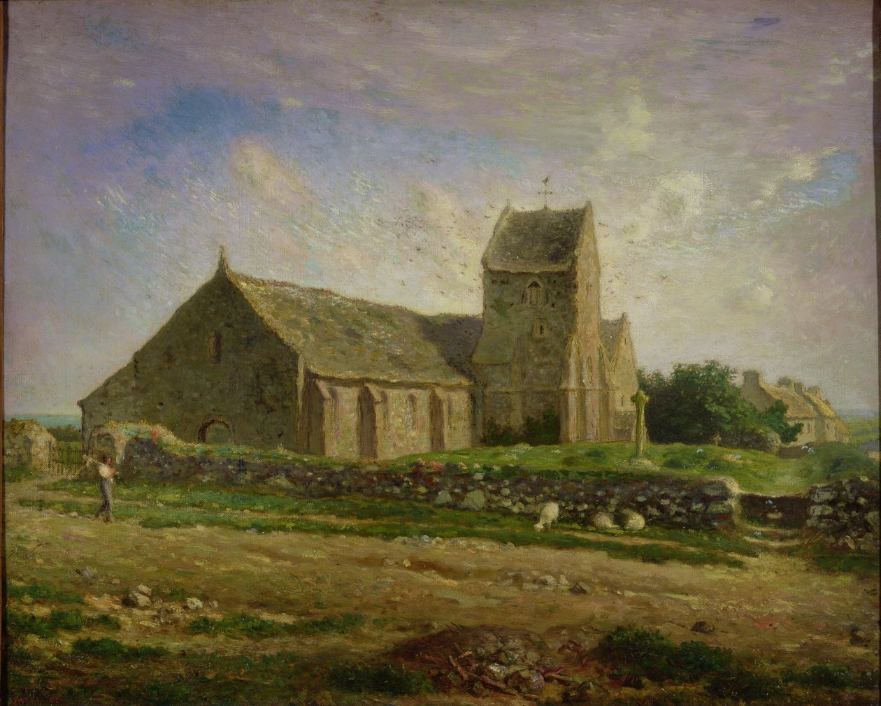 A igreja em Greville, c.1871-74 de Jean Francois Millet