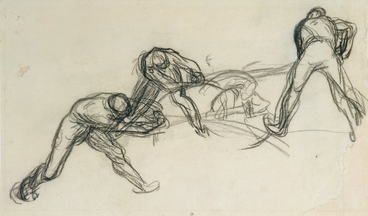 The Pit Sawyers (giz no papel) de Jean Francois Millet