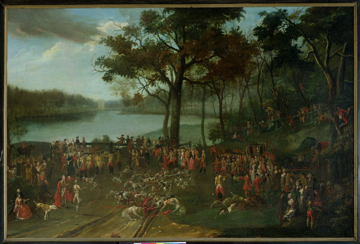 A pedreira no Etangs de Commelles em 1771 de Jean Francois Perdrix