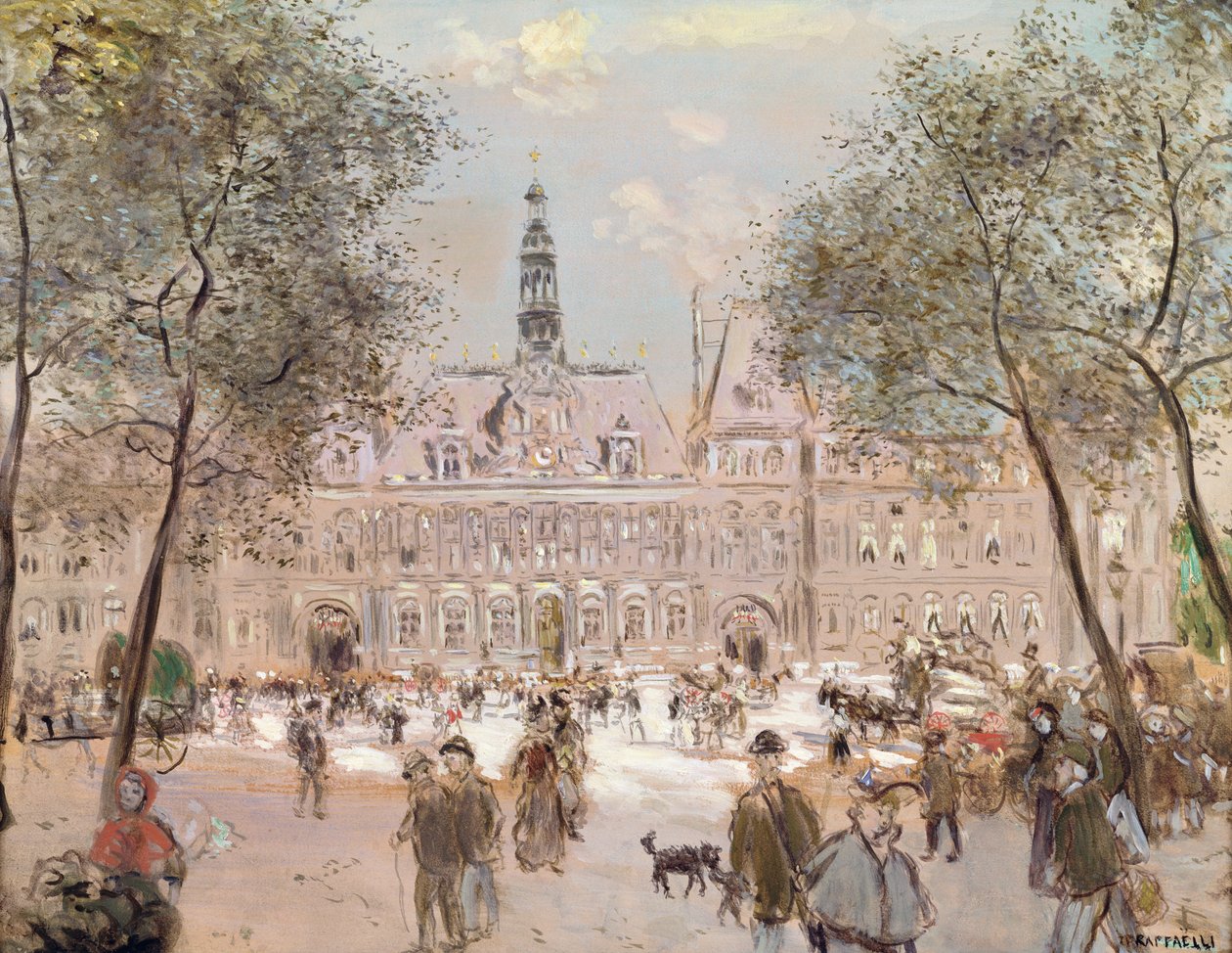 Praça do Hotel-de-Ville, Paris de Jean Francois Raffaelli