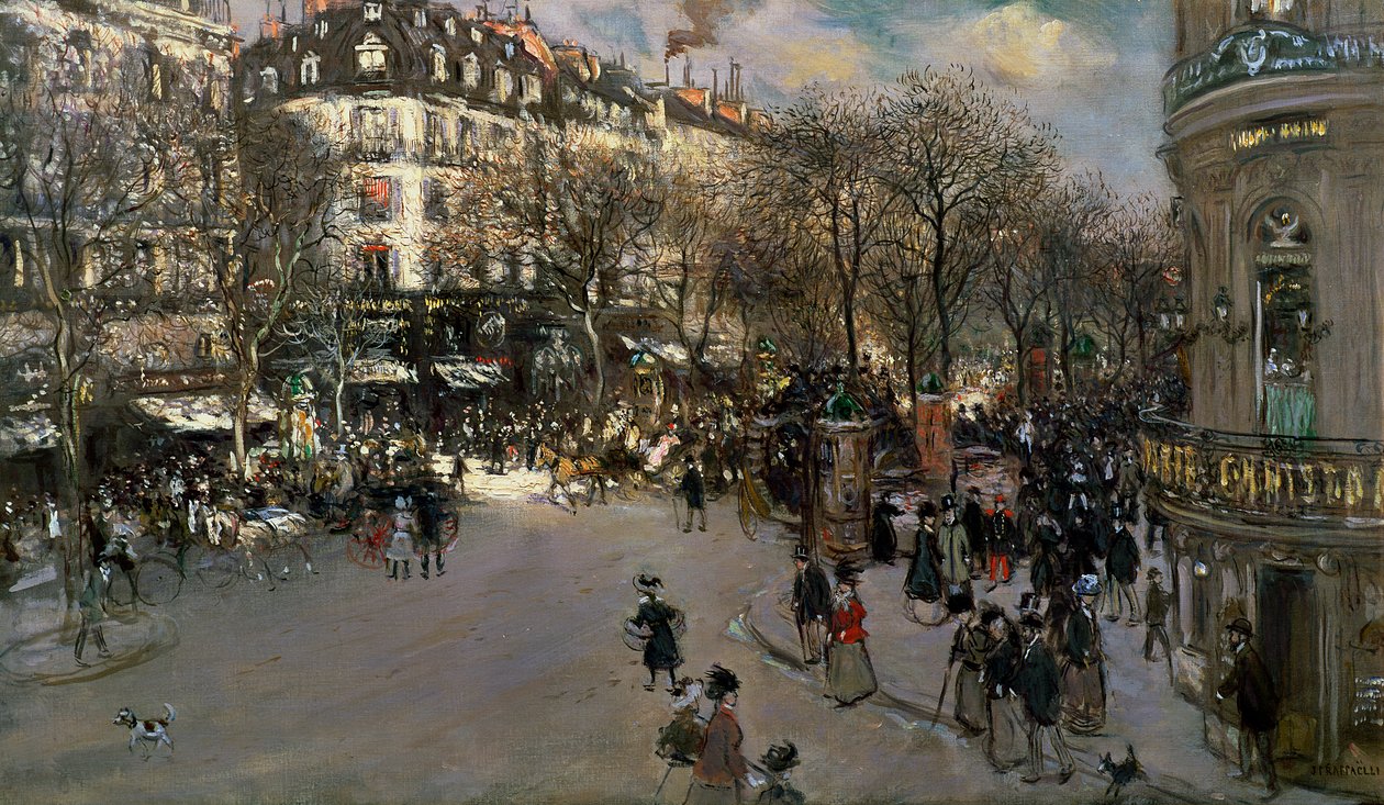O Boulevard des Italiens, c.1900 de Jean Francois Raffaelli