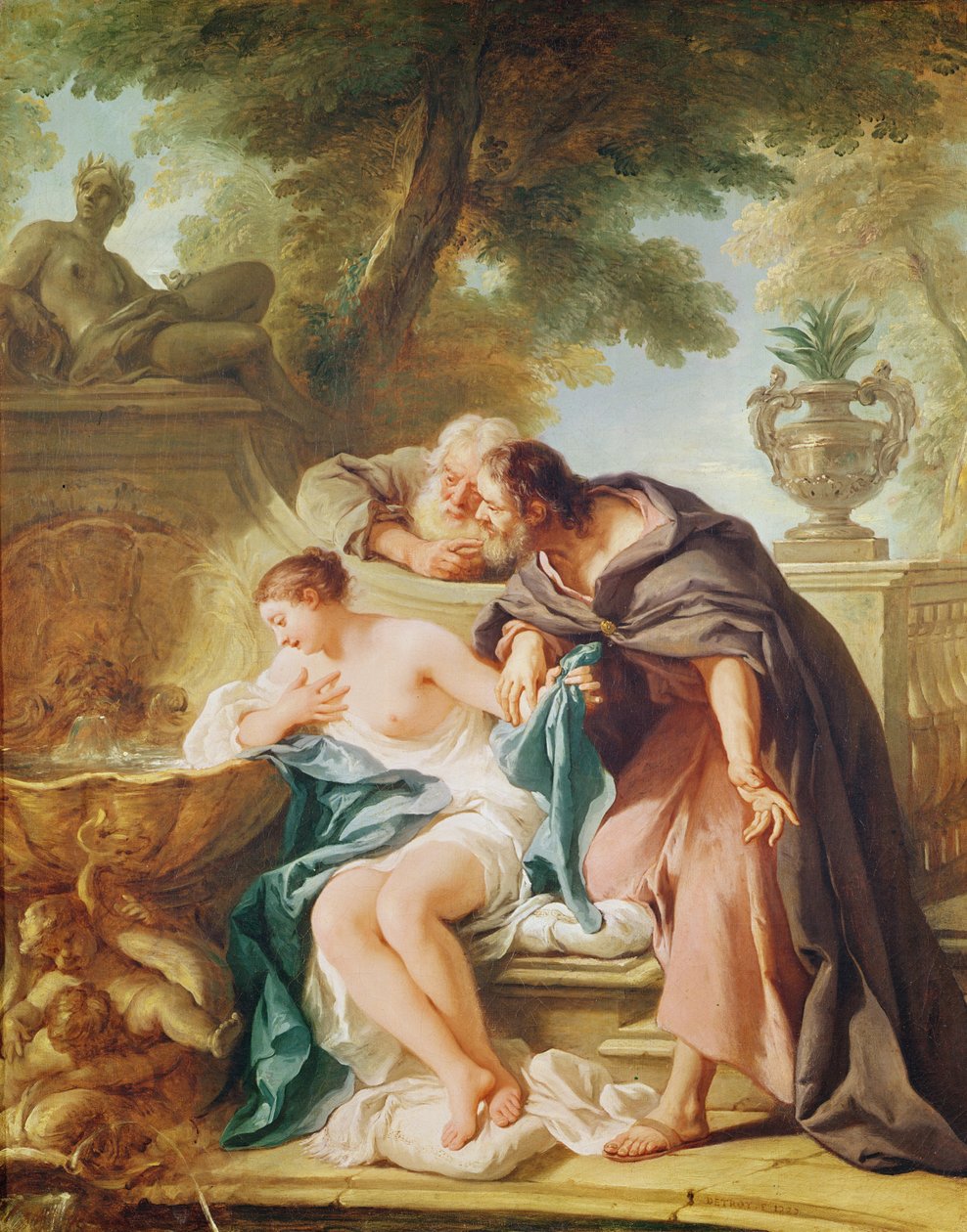 Susanna e os Anciãos, 1727 de Jean François de Troy