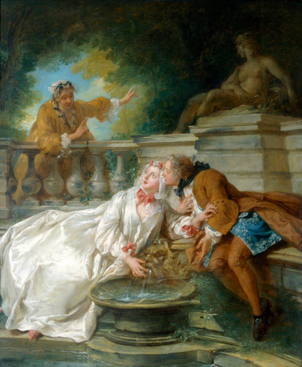 O alarme ou a governanta Fidele, 1730 (litografia) de Jean François de Troy