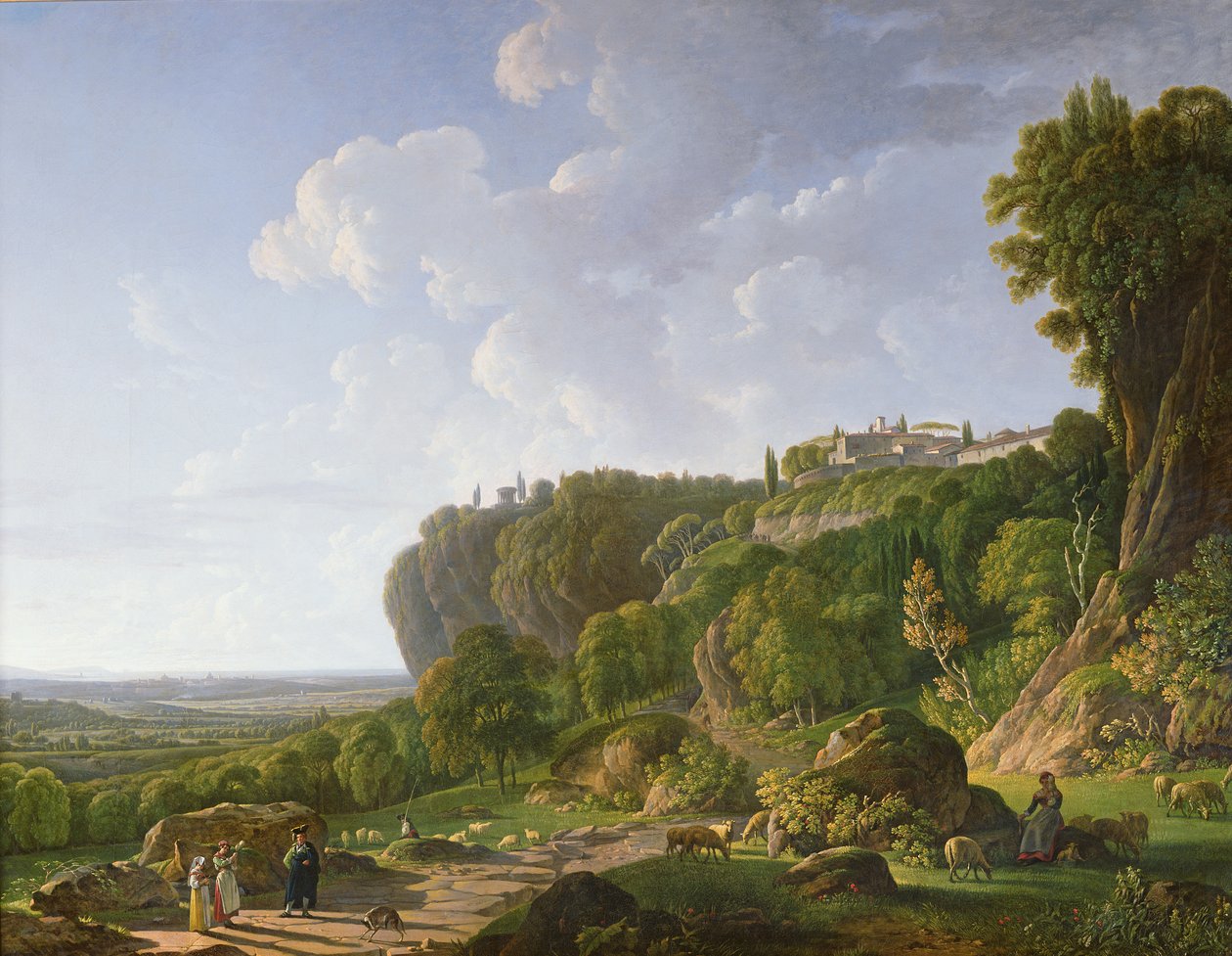 Tivoli e a Campagna Romana ao longo da Via Appia de Jean François Sablet