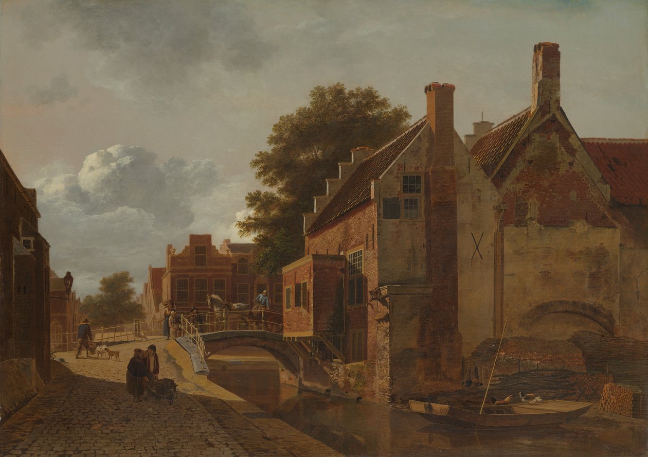 O Kalvermarkt em Haia de Jean François Valois
