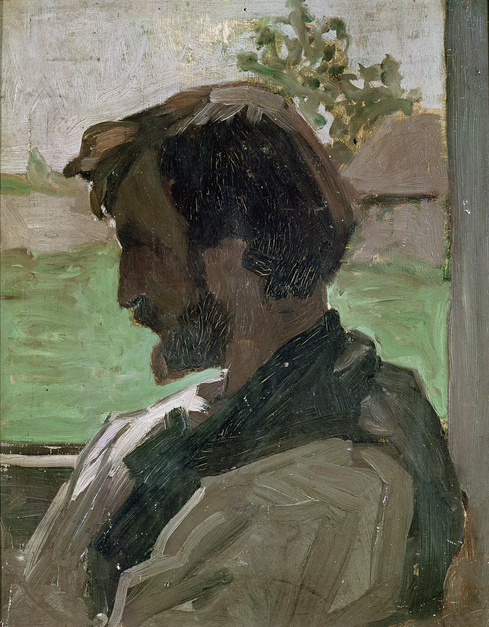 Auto-retrato em Saint-Saveur, 1868 de Jean Frederic Bazille